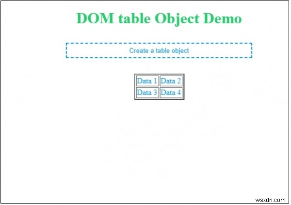 วัตถุตาราง HTML DOM 