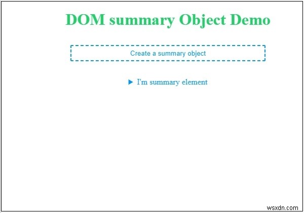 ออบเจ็กต์สรุป HTML DOM 