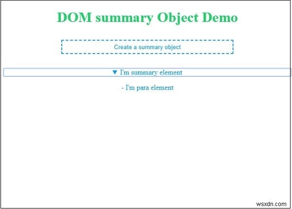 ออบเจ็กต์สรุป HTML DOM 