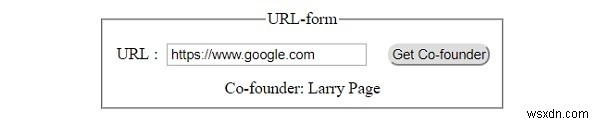 HTML DOM ใส่ URL แบบฟอร์มคุณสมบัติ 
