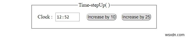 HTML DOM Input Time stepUp( ) Method 