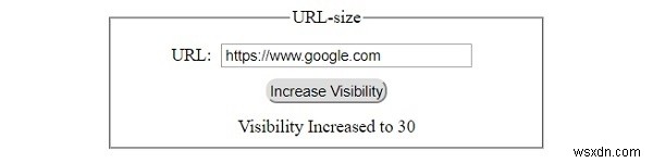 HTML DOM อินพุต ขนาด URL คุณสมบัติ 