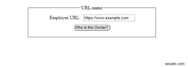 HTML DOM ป้อนชื่อ URL คุณสมบัติ 