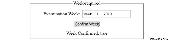 HTML DOM Input Week ต้องการคุณสมบัติ 