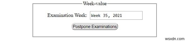 ค่า HTML DOM Input Week ค่า Property 