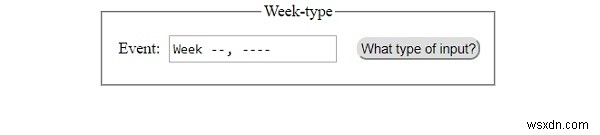 HTML DOM Input Week ประเภท Property 