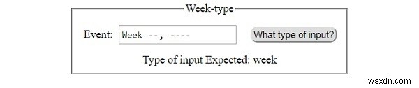 HTML DOM Input Week ประเภท Property 