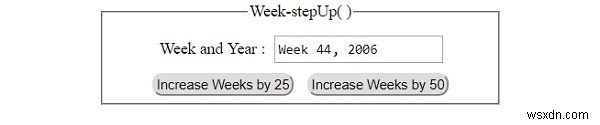 HTML DOM Input Week stepUp( ) Method 