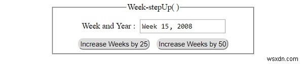 HTML DOM Input Week stepUp( ) Method 