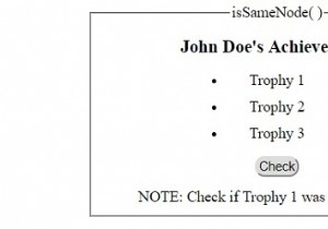 HTML DOM isSameNode( ) เมธอด 