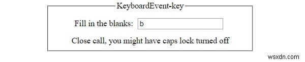 คุณสมบัติคีย์ HTML DOM KeyboardEvent 