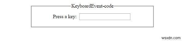 HTML DOM Keyboardคุณสมบัติรหัสเหตุการณ์ 