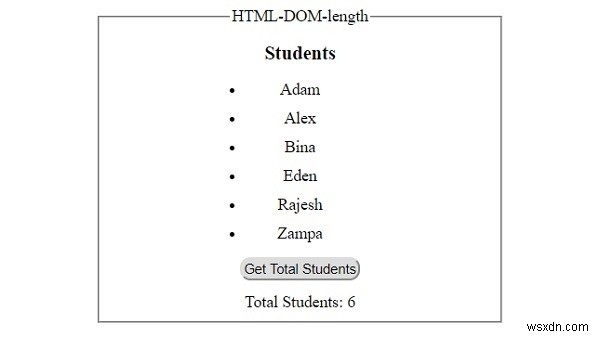 คุณสมบัติความยาว HTML DOM 