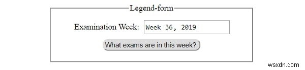 HTML DOM Legend แบบฟอร์มคุณสมบัติ 