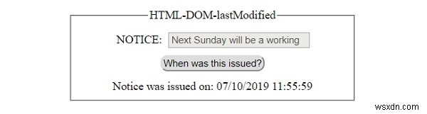 HTML DOM LastModified คุณสมบัติ 