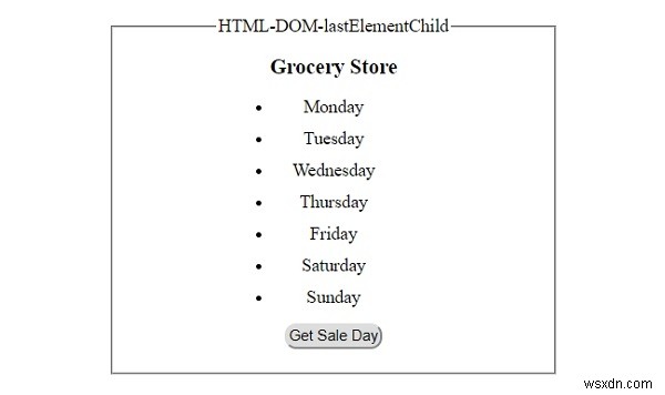 คุณสมบัติ HTML DOM lastElementChild 