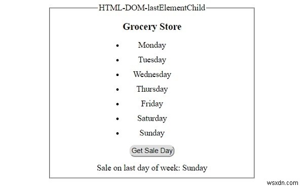 คุณสมบัติ HTML DOM lastElementChild 