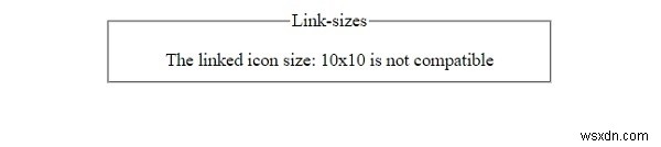 HTML DOM ขนาดลิงก์ คุณสมบัติ 