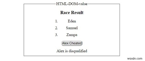 HTML DOM li ค่าคุณสมบัติ 