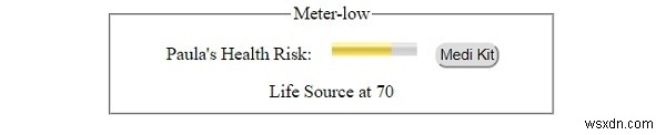 คุณสมบัติ HTML DOM Meter ต่ำ 