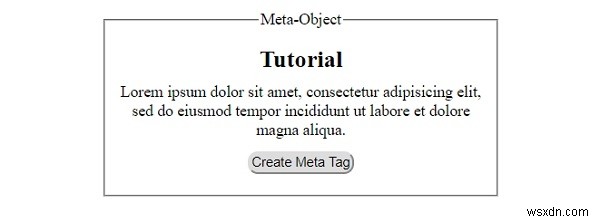 HTML DOM Meta Object 
