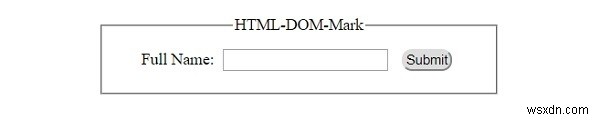 HTML DOM Mark Object 