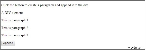 HTML DOM appendChild() Method 