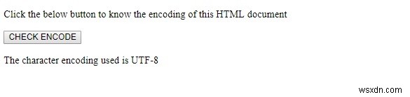 อักขระ HTML DOMSet Property 