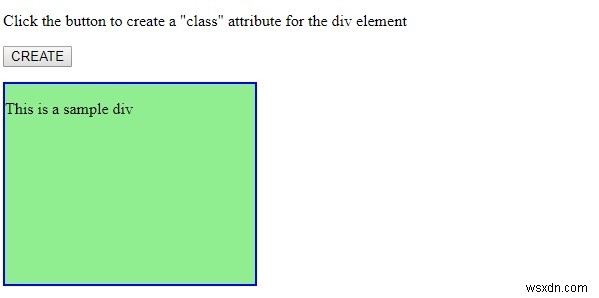 HTML DOM createAttribute() วิธีการ 