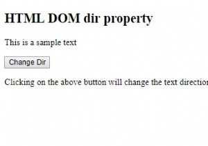 คุณสมบัติ HTML DOM dir 