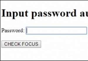 คุณสมบัติการโฟกัสอัตโนมัติของรหัสผ่านอินพุต HTML DOM 
