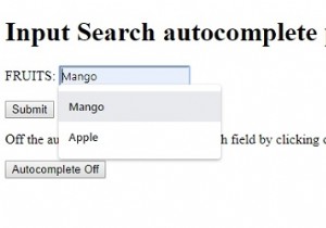 HTML DOM Input ค้นหาคุณสมบัติการเติมข้อความอัตโนมัติ 