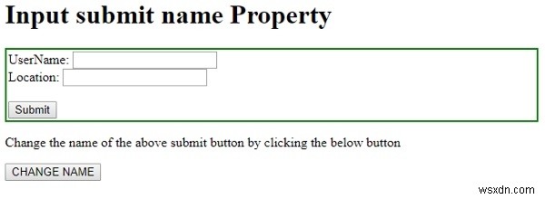 อินพุต HTML DOM ส่งชื่อคุณสมบัติ 