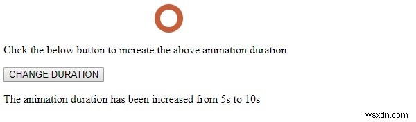 แอนิเมชั่นสไตล์ HTML DOM Duration Property 