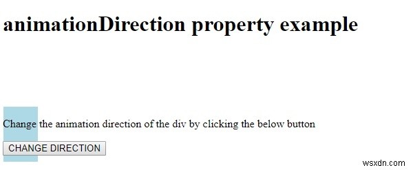 แอนิเมชั่นสไตล์ HTML DOM Direction Property 