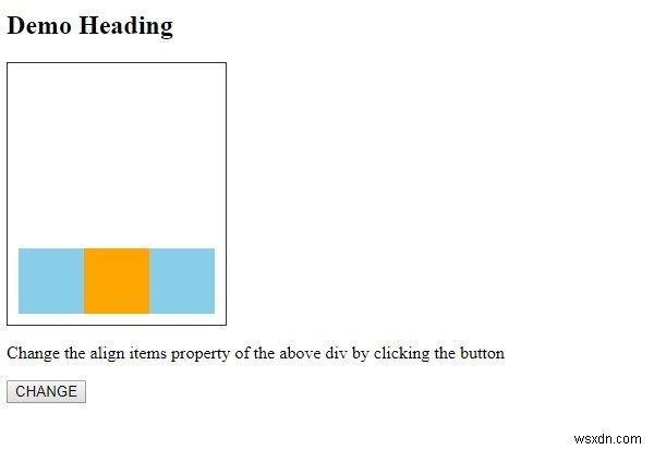 HTML DOM Style alignItems คุณสมบัติ 