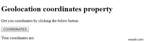 คุณสมบัติพิกัดตำแหน่งทางภูมิศาสตร์ HTML DOM 