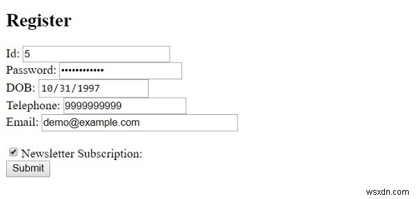 แบบฟอร์มการออกแบบ HTML 