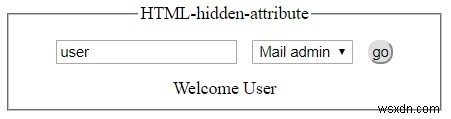HTML แอตทริบิวต์ที่ซ่อนอยู่ 