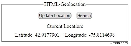 HTML Geolocation 