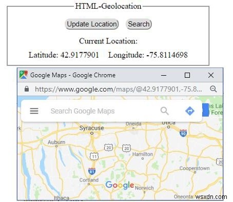 HTML Geolocation 