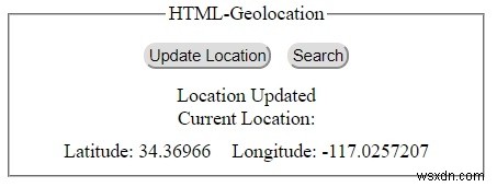 HTML Geolocation 