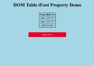 คุณสมบัติ HTML DOM Table tFoot 