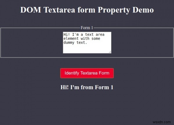 แบบฟอร์ม HTML DOM Textarea คุณสมบัติ 