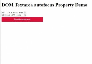 คุณสมบัติการโฟกัสอัตโนมัติ HTML DOM Textarea 