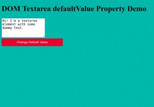HTML DOM Textarea คุณสมบัติ defaultValue 