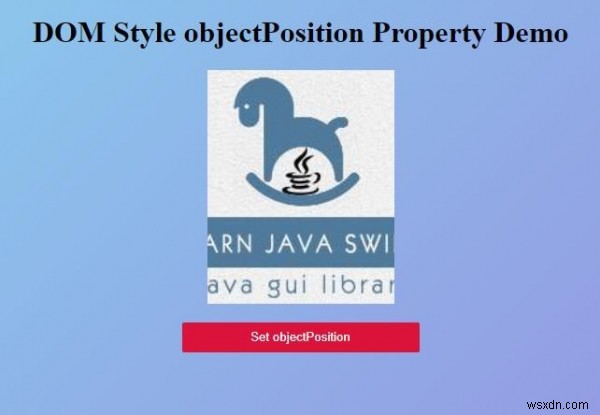 HTML DOM Style objectPosition Property 