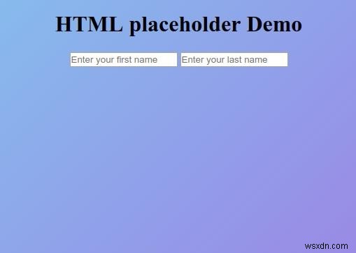 แอตทริบิวต์ตัวยึดตำแหน่ง HTML 