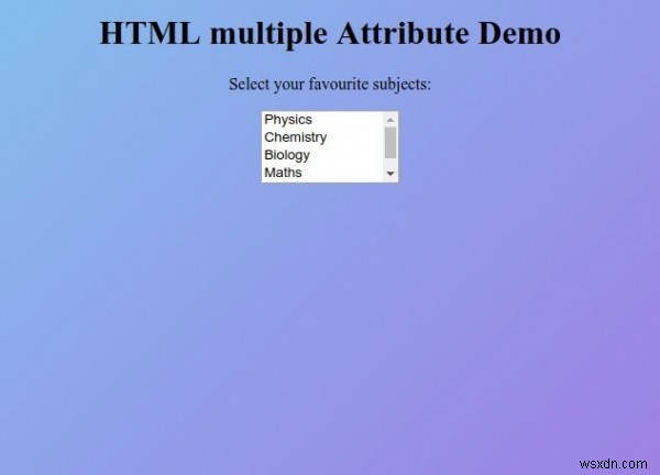 HTML หลายแอตทริบิวต์ 