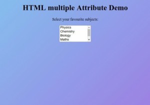 HTML หลายแอตทริบิวต์ 
